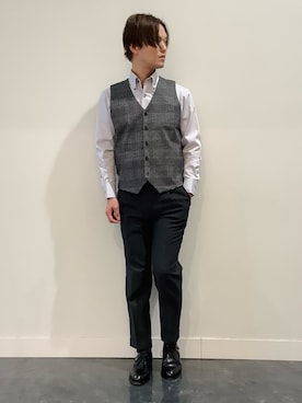 「BRICK HOUSE by TOKYO SHIRT（ブリックハウス）のアイテム」を使った、BRICK HOUSE シャツ工房 福井フェアモール店さん（メンズ・167cm）の冬コーディネート