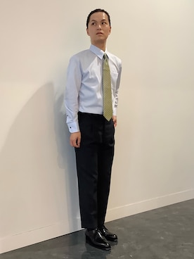「アイテム（ビジネスシャツ）」を使った、BRICK HOUSE シャツ工房 福井フェアモール店さん（メンズ・167cm）の夏コーディネート