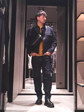 「アイテム（ボディバッグ/ウエストポーチ）」を使った、Yoshiさん（メンズ・181cm）の秋コーディネート