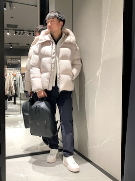 「アイテム（ポロシャツ）」を使った、Yoshiさん（メンズ・181cm）の秋コーディネート