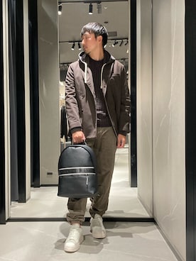 「アイテム（テーラードジャケット）」を使った、Yoshiさん（メンズ・181cm）の秋コーディネート