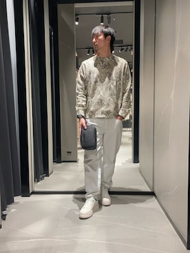 「アイテム（ポーチ）」を使った、Yoshiさん（メンズ・181cm）の春コーディネート