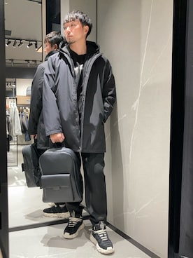 「アイテム（スウェットパンツ）」を使った、Yoshiさん（メンズ・181cm・30代）の秋コーディネート