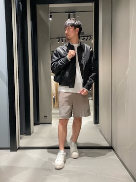 「アイテム（ブルゾン）」を使った、Yoshiさん（メンズ・181cm）の夏コーディネート