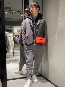 「アイテム（スウェット）」を使った、Yoshiさん（メンズ・181cm・30代）の冬コーディネート