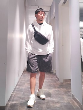 「ARMANI EXCHANGE（アルマーニエクスチェンジ）のアイテム」を使った、Yoshiさん（メンズ・181cm）の夏コーディネート