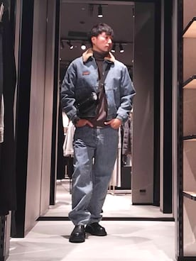 「ARMANI EXCHANGE（アルマーニエクスチェンジ）のアイテム」を使った、Yoshiさん（メンズ・181cm）の秋コーディネート