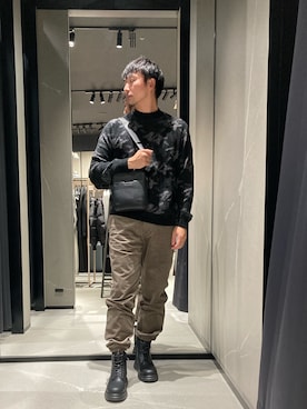 「ARMANIEXCHANGE」｜Yoshiさん（メンズ・181cm）の秋コーディネート