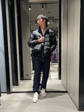 「アイテム（ダウンジャケット/コート）」を使った、Yoshiさん（メンズ・181cm）の秋コーディネート