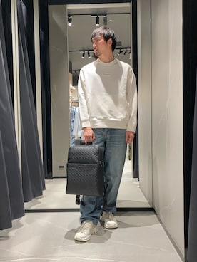 「ARMANI EXCHANGE（アルマーニエクスチェンジ）のアイテム」を使った、Yoshiさん（メンズ・181cm）の春コーディネート