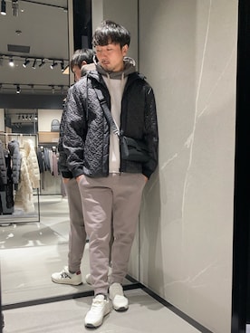 「アイテム（スウェット）」を使った、Yoshiさん（メンズ・181cm・30代）の冬コーディネート