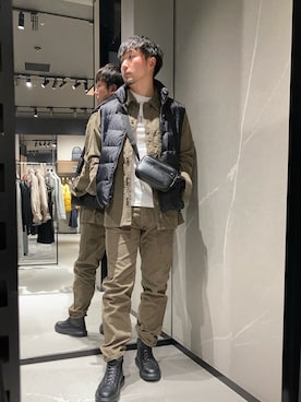 「アイテム（バッグ）」を使った、Yoshiさん（メンズ・181cm・30代）の秋コーディネート