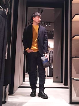 「アイテム（テーラードジャケット）」を使った、Yoshiさん（メンズ・181cm・30代）の秋コーディネート
