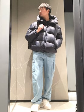 「ARMANI EXCHANGE（アルマーニエクスチェンジ）の【A|X アルマーニ エクスチェンジ】レースアップスニーカー（スニーカー）」を使った、Yoshiさん（メンズ・181cm・30代）の秋コーディネート