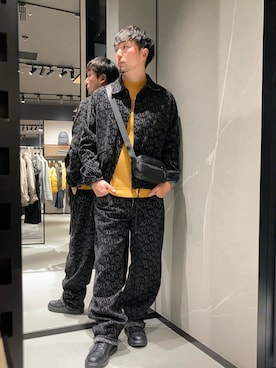 「アイテム（バッグ）」を使った、Yoshiさん（メンズ・181cm・30代）の秋コーディネート