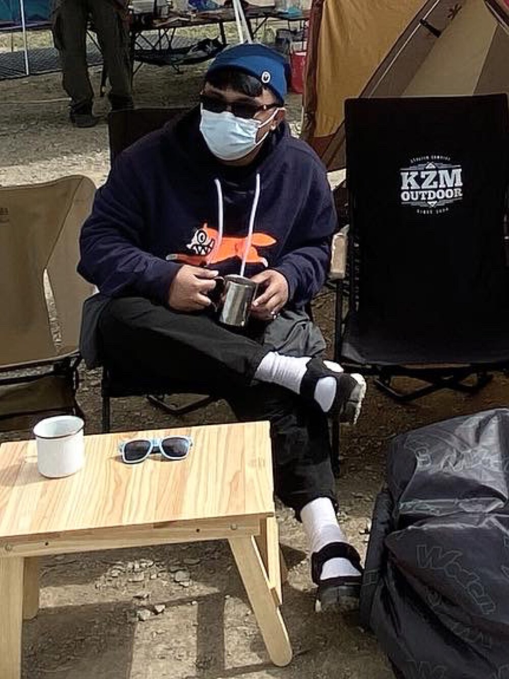 「A BATHING APE、ray ban、Billionaire Boys Club(Billionaire Boys Club)、NIKE、snow peak」｜「NIKEのアイテム（サンダル、ブラック系）」を使った、yiiio8eoさん（メンズ・164cm）の春コーディネートの1枚目の写真