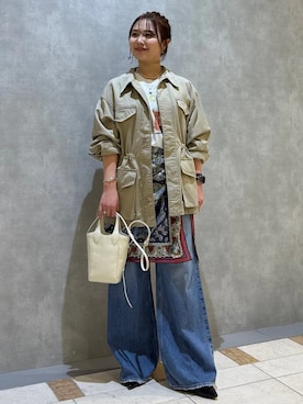 「Beau're（ヴュレ）のアイテム（バッグ）」を使った、源さん（レディース・150cm）の春コーディネート