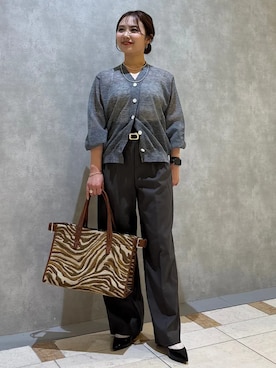 「タックパンツ」｜源さん（レディース・150cm）の春コーディネート