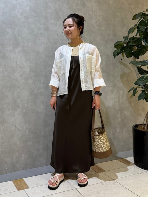 セール】〈手洗い可能〉バック デザイン サテン キャミ ワンピース