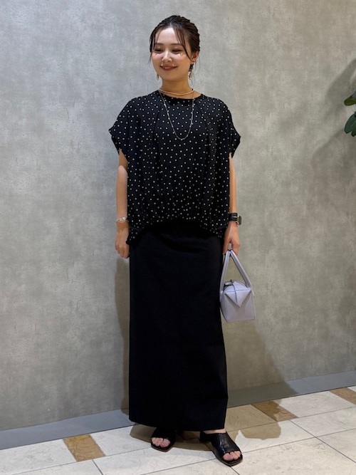 セール】〈手洗い可能/接触冷感〉アムンゼン ドット ドルマン ブラウス