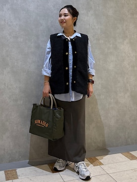 「アイテム（スカート）」を使った、源さん（レディース・150cm）の秋コーディネート