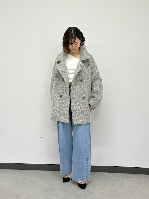 コラージュガリャルダガランテ　シャギー混Pコート　グレー 受注会人気NO.1/リバイバル》シャギーコート | COLLAGE