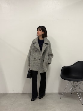 「アイテム（ブローチ/コサージュ）」を使った、Minamiさん（レディース・157cm）の秋コーディネート