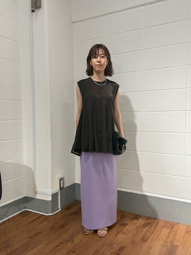 「PAPILLONNER（パピヨネ）のアイテム」を使った、Minamiさん（レディース・157cm）の夏コーディネート