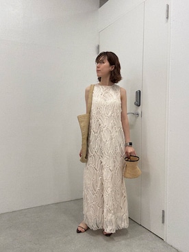 「PAPILLONNER（パピヨネ）のアイテム」を使った、Minamiさん（レディース・157cm）の夏コーディネート