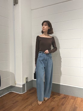 「PAPILLONNER（パピヨネ）のアイテム」を使った、Minamiさん（レディース・157cm）の夏コーディネート