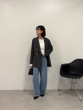 「アイテム（ジャケット/アウター）」を使った、Minamiさん（レディース・157cm）の秋コーディネート