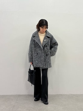 「アイテム（その他アウター、グレー系）」を使った、Minamiさん（レディース・157cm）の秋コーディネート