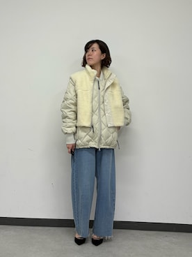 「アイテム（ダウンジャケット/コート）」を使った、Minamiさん（レディース・157cm）の秋コーディネート