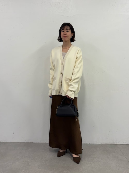 ハーフミラノニットカーディガン
