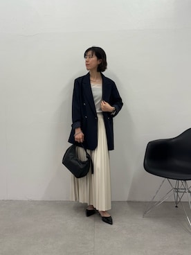 「アイテム（ブレスレット）」を使った、Minamiさん（レディース・157cm）の秋コーディネート
