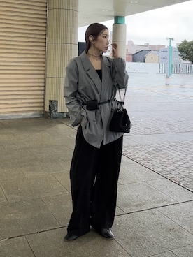 「YENNA（イェンナ）のアイテム」を使った、KAORUさん（レディース・167cm）の秋コーディネート