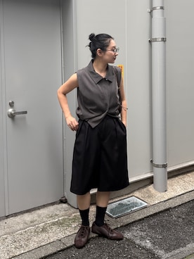 「アイテム（ベスト）」を使った、hanaettttyさん（レディース・156cm）の夏コーディネート