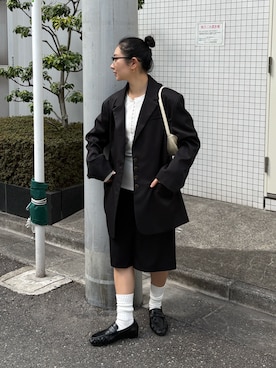 「feepur（フェピュール）のアイテム（ジャケット/アウター）」を使った、hanaettttyさん（レディース・156cm）の春コーディネート