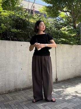 「ANGIE（アンジー）のアイテム（シューズ）」を使った、hanaettttyさん（レディース・156cm）の夏コーディネート