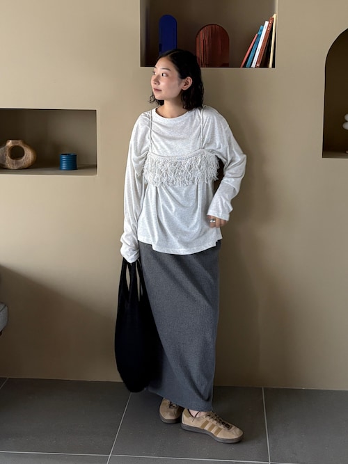 feepur（フェピュール） 「ハンドウォッシャブル」フリンジニット