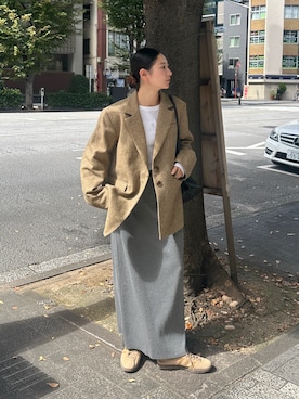 「アイテム（シュシュ）」を使った、hanaettttyさん（レディース・156cm）の秋コーディネート