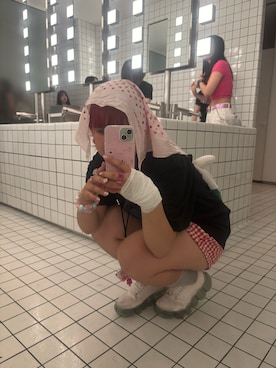 「アイテム（バンダナ/スカーフ）」を使った、ちゃんさえさん（レディース・157cm）の秋コーディネート