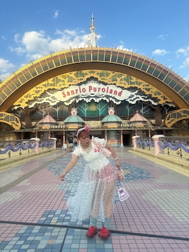 「アイテム（カチューシャ）」を使った、ちゃんさえさん（レディース・157cm）の秋コーディネート