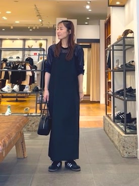 「URBAN RESEARCH DOORS（アーバンリサーチドアーズ）のバックVストレートキャミワンピース（ワンピース）」を使った、maiさん（レディース・156cm・40代）の秋コーディネート