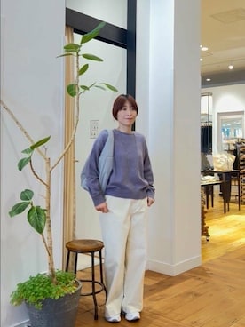 「URBAN RESEARCH DOORS（アーバンリサーチドアーズ）のクッショントート（トートバッグ）」を使った、maiさん（レディース・156cm）の冬コーディネート