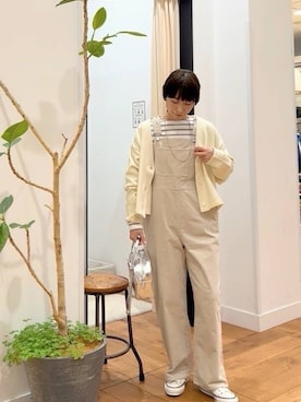「運動会コーデ」｜「アイテム（サロペット/オーバーオール）」を使った、maiさん（レディース・156cm）の秋コーディネート