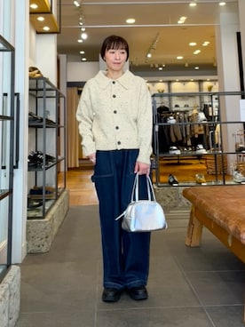 「アイテム（カーディガン/ボレロ）」を使った、maiさん（レディース・156cm・40代）の冬コーディネート