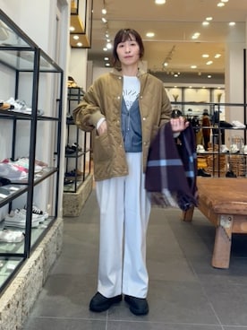 「アイテム（マフラー）」を使った、maiさん（レディース・156cm・40代）の秋コーディネート