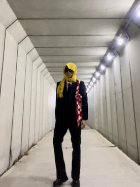 「charles jeffrey（チャールズジェフリー）のアイテム」を使った、r09221さん（メンズ・162cm）の冬コーディネート