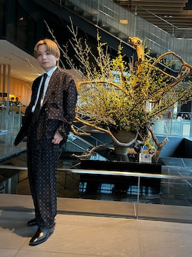 「ADRER（アドラー）のHigh sole leather heel boots/ハイソールレザーヒールブーツ（ブーツ）」を使った、ゆういちさん（メンズ・163cm）の秋コーディネート